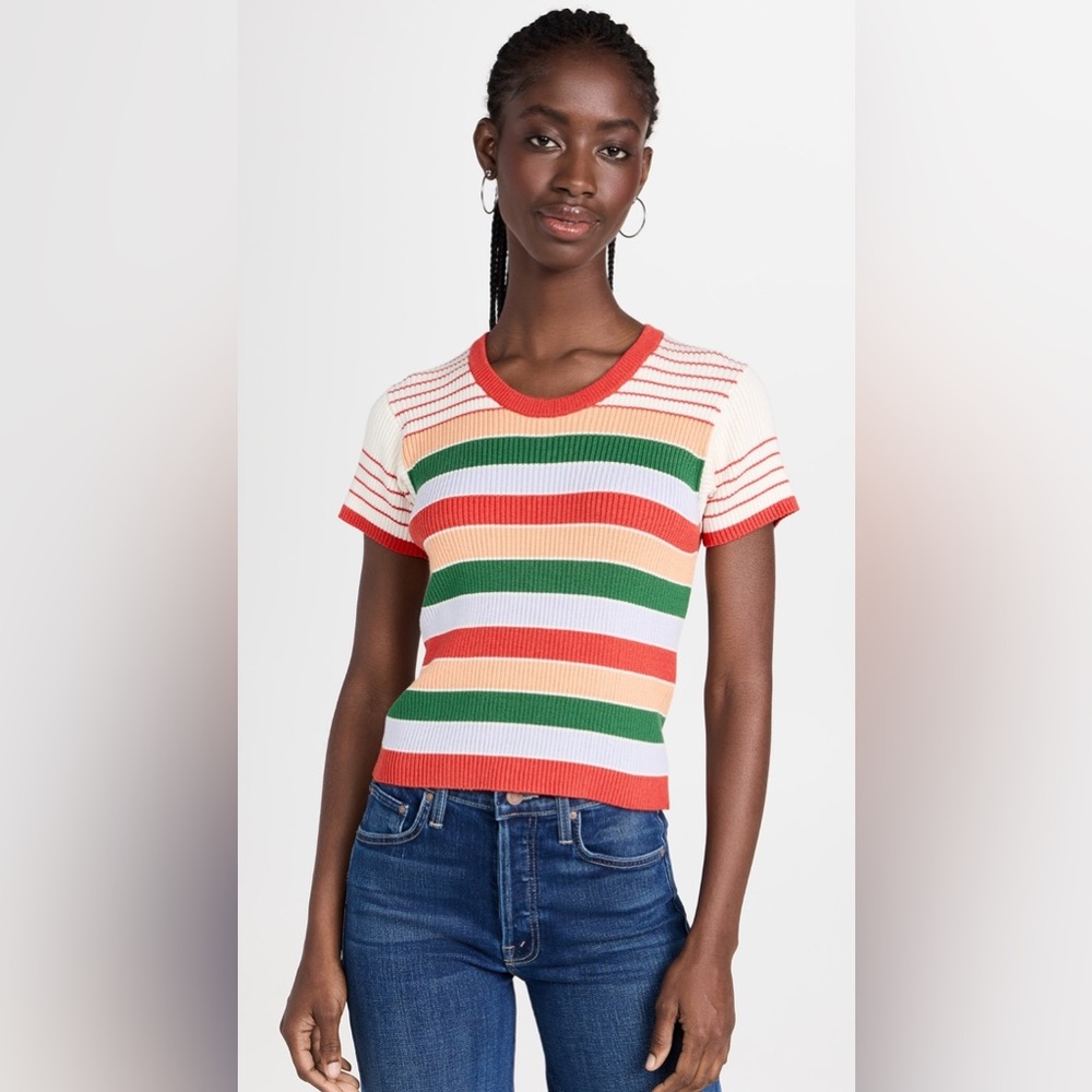 MOTHER The Itty Bitty Scoop Neck Tee Large